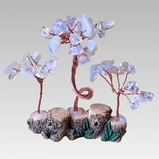 Estatui de curación de cristal base bonsai árbol dinero piedra ópalo artificial