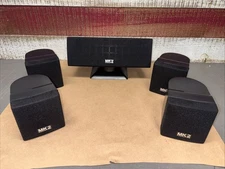 MK2 Elite Series Surround Sound Speakers Set Of 5 Black Tested Working 