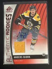 Sp Game Used Authentic Rookies Auto/Jersey 2017-18 Hockey Cards - Anders Bjork