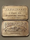 Vintage Pair of Engelhard and Rarities Refining 1 T-oz .999 Fine Silver Bars..