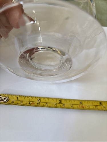 1 Stuart Crystal Etched Glass Dessert Scoop Sundae Dish Retro Vintage Used - Picture 6 of 11