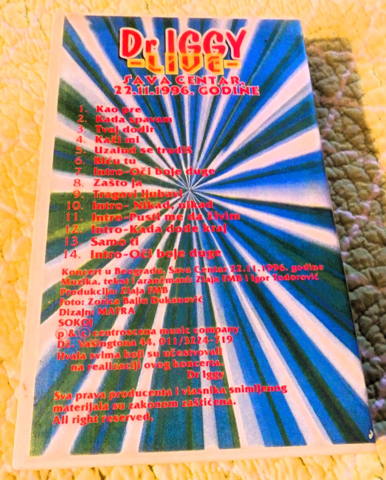 Dr. Iggy (Igor Todorovic) Live at Sava Centar (VHS, 1996) Serbian Eurodance