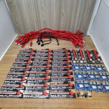 42pc PCIe GPU Mining Riser Boards Kit USB 3.0 1X to 16X Adapters PCI-E Splitters