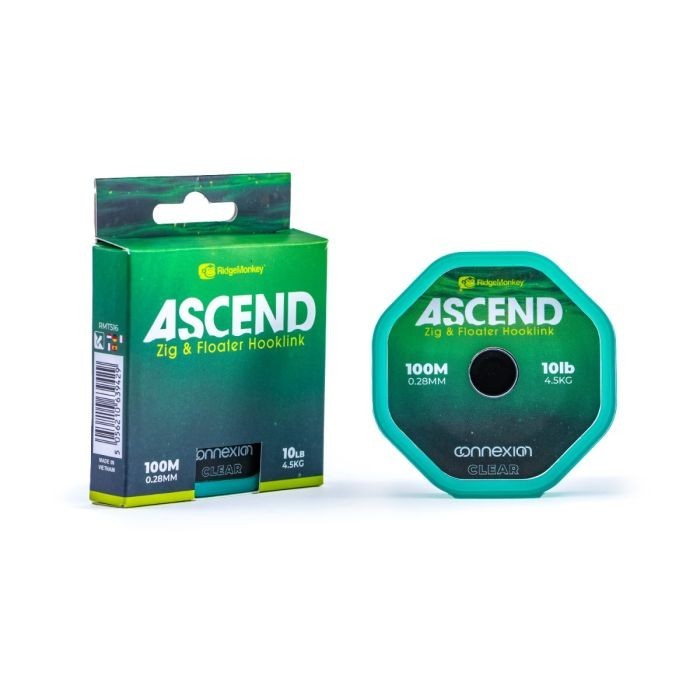 RidgeMonkey Ascend Zig & Floater Hooklink 10lb 100m