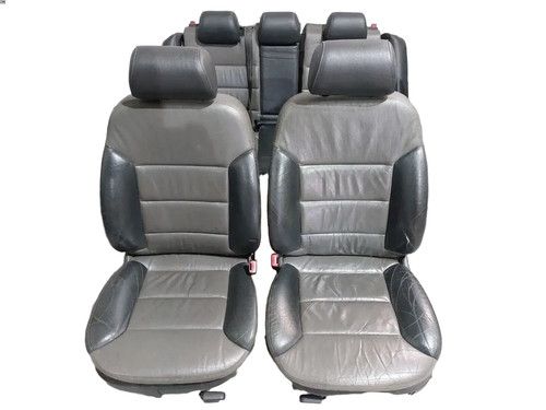 AUDI A6 4B ALLROAD LEDERAUSSTATTUNG LEDERSITZE SITZE SCHWARZ GRAU BICOLOR