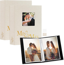 Wedding Photo Album 4X6 2 Packs, Each Pack Holds 50 Pictures, Slip in Pockets Mi