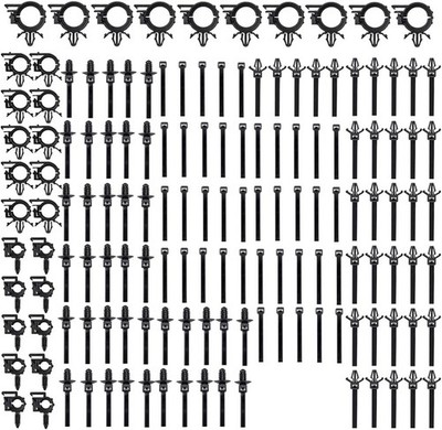 150 Pcs Car Wire Loom Routing Clips, Push Mount Cable Zip Tie, Auto Push Retaine