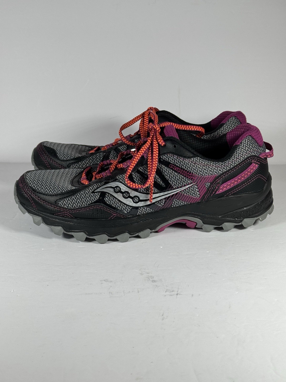 Saucony Womens Excursion TR Trail Black Gray Purple Running Sneaker Size 10 W211 thumbnail 5