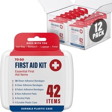 DecorRack 500Pc First Aid Kit - 12 Boxes of 42 Items Each - Comprehensive