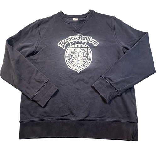 Suéter Pullover Brooks Brothers Azul Marino Oscuro Talla Mediana Manga Larga - Imagen 2 de 7