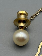 k18 08cm Tie Clip / Tie Bar pearl