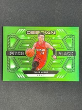 Tyler Herro 2021-22 Panini Obsidian Pitch Black Electric Etch Green Flood #27