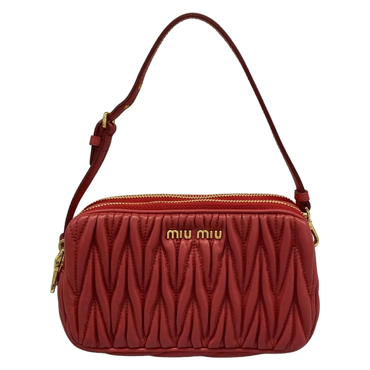 Red Leather Exterior Miu Miu Bags & Handbags for Women for sale | eBay