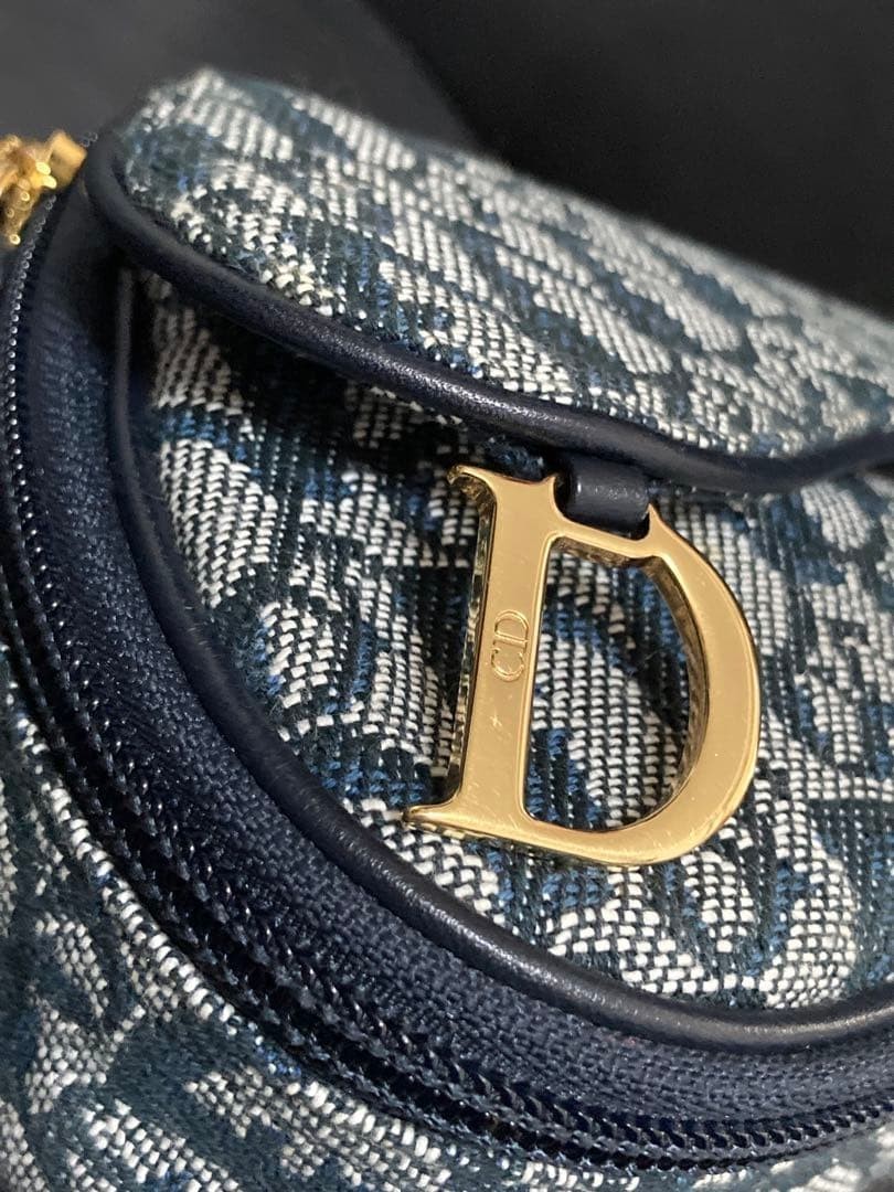 Christian Dior Saddle Pouch Navy Women's Pre-owned From Japan image 8