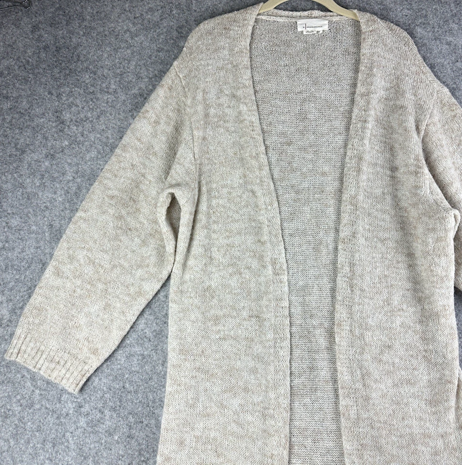 Cardigã Anthropologie Suéter Feminino Tamanho Único Longline Frente Aberta Malha Espanador - Imagem 3 de 4