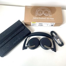 New Jabra Evolve2 65 Flex Foldable Premium Noise Cancellation Headphones Black