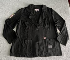 Koi Scrub Jacket Women  s Sz 3X Black Fiona Pockets Stretch Nursing Medical