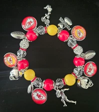 Kansas City Chiefs NFL  Adjustable Charm Bracelet Bangles FREE Shipping!!! (3)