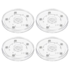 4Pcs 4" Rotating Swivel Stand Turntable with Steel Ball Bearings Clear