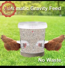 No Waste Chicken Feeder,  Waterer Set   Automatic Poultry, Feed Port Kit
