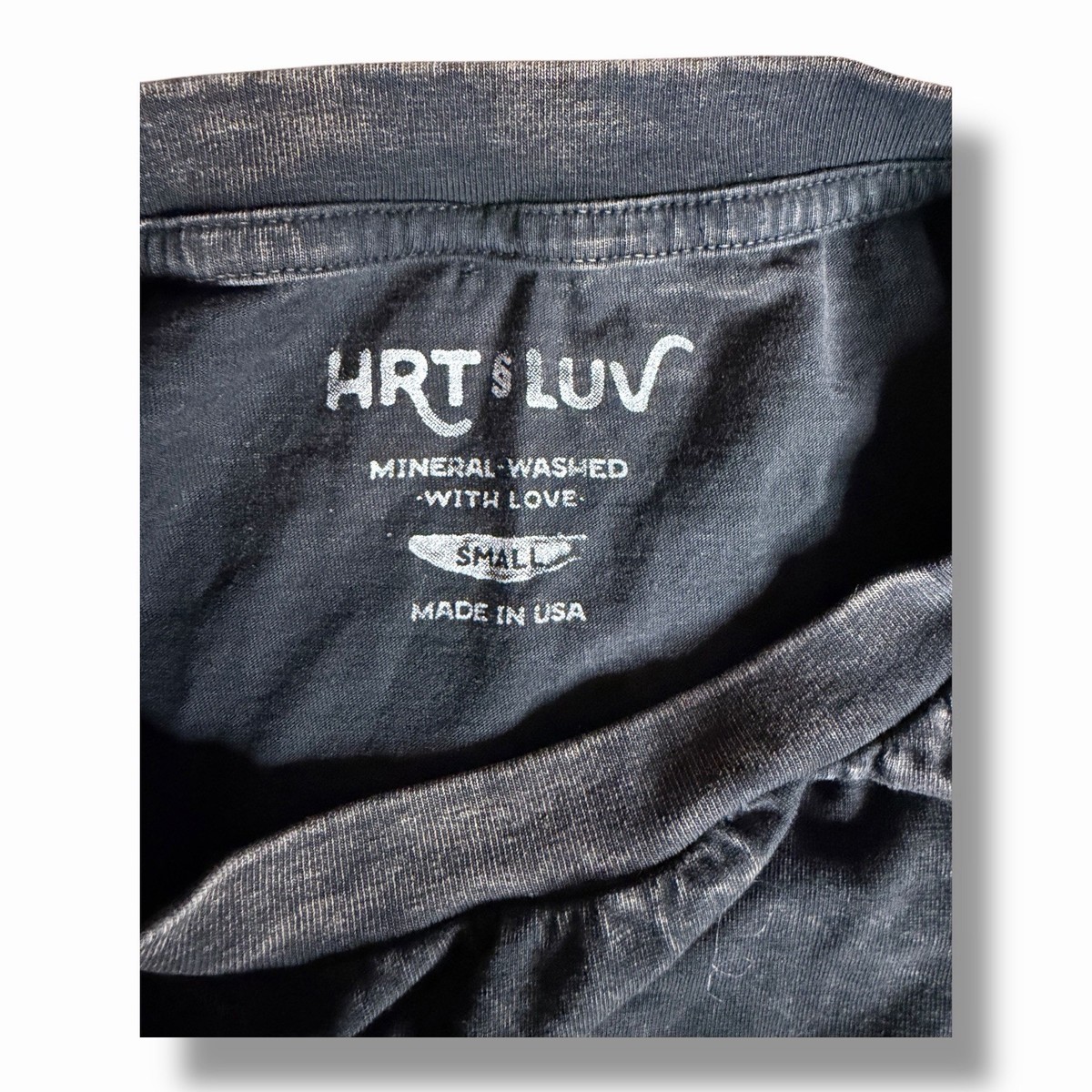 HRT & LUV T-Shirt Dress Women S Black Mineral Washed Graphic Short Dolman Sleeve View 2