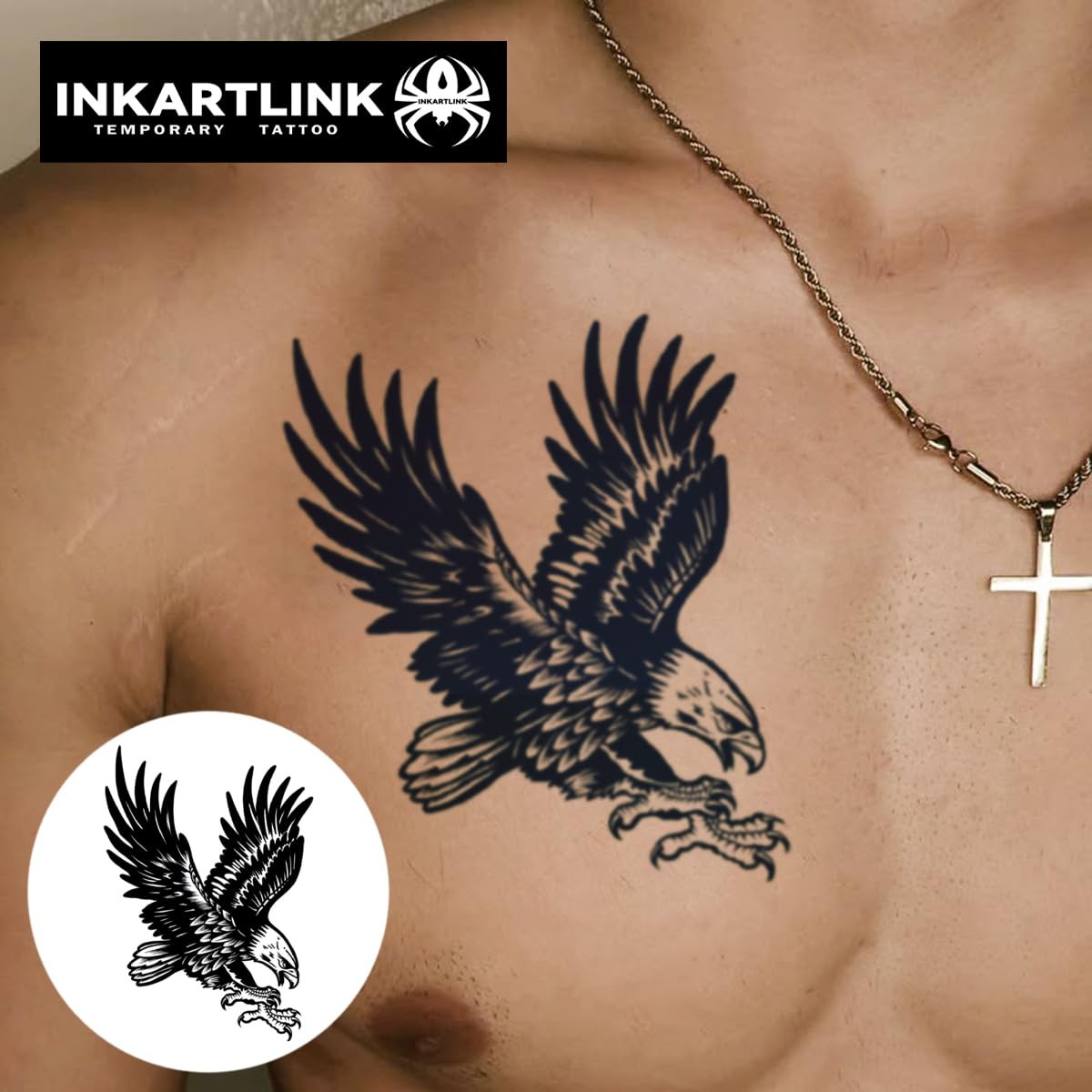 INKARTLINK Tattoo Tech,2 Sheets ExtraLarge Semi Permanent Tattoo,Adult Art De... - second product detail image