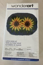 SUNFLOWERS Wonderart Latch Hook Kit 20  X 27  New Sealed