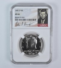 1989-D Kennedy Half Dollar MS66 NGC Signature Label *1490
