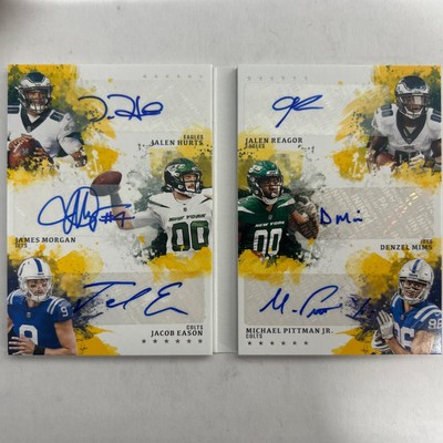 2020 Panini Origins Six Signatures RC Hurts Reagor Morgan Mims Eason Pittman 4/5