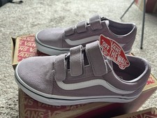 VANS Old Skool V Purple Hook  Loop Unisex Kids Sneaker US Size 5
