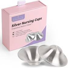 The Original Silver Nursing Cups - Nipple Shields for Nursing Newborn, Newbor...