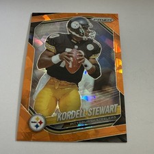 Kordell Stewart - 2025 Prizm - Orange Cracked Ice - #288 - Steelers