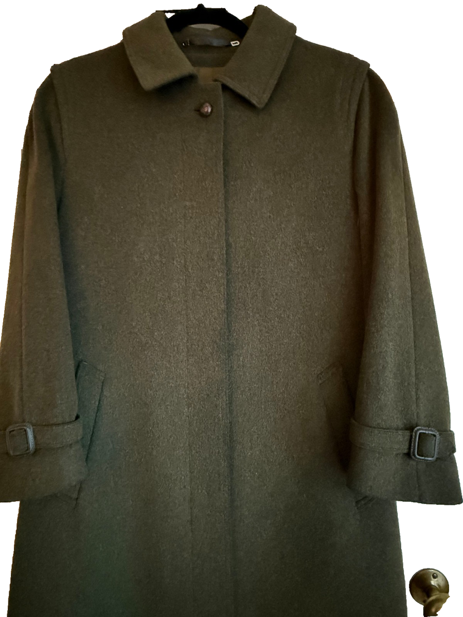 BURBERRY VINTAGE ORIGINAL LODEN GREEN WOOL COAT - SZ.6 | eBay