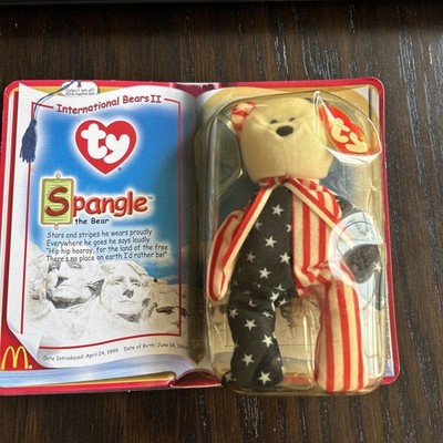 RARE ty Spangle the Bear Vintage International Bears ll - New in Packaging