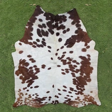 100% Real Natural Area Cow Hair On Cowhide Skin Floor Rug Carpet(67"x66") CC1470