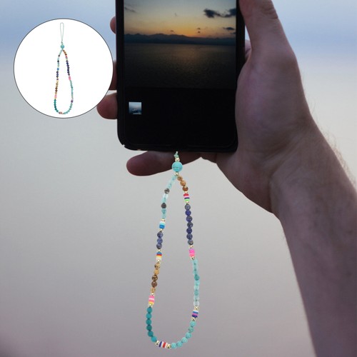 Chaînes de chaîne de téléphone portable pour femmes lanière perlée corde décorative - Photo 6 sur 12