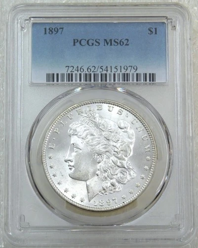 1897 P Morgan Silver Dollar PCGS MS62 Bright & Frosty PQ! Just Graded #T259M