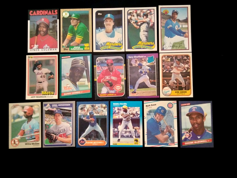 1986 1987 1989 Topps Griffey Jr Johnson Bonds Canseco Rookie Baseball Lot 16 EX