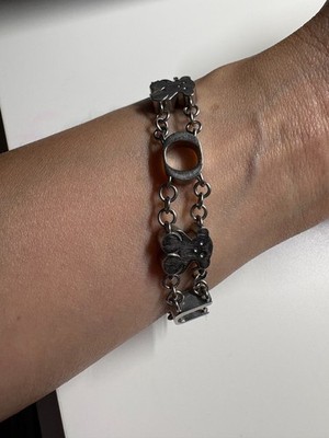 TOUS Armband Bären und Buchstaben Edelstahl