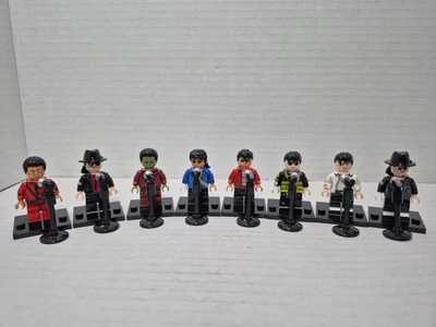 Michael Jackson Set Of 8 Custom Minifigures Music Producer - Image 1 of 4