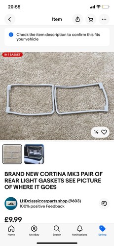 BRAND NEW SPECIAL OFFER CORTINA MK3 GASKET GROMMET & BUFFER KIT ONLY 5 KITS LEFT - Picture 12 of 12