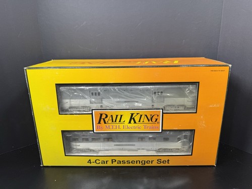 Juego de 4 vagones de pasajeros aerodinámicos MTH RailKing 30-67174 Santa FE 60' NUEVO EN CAJA | Zustand: Used