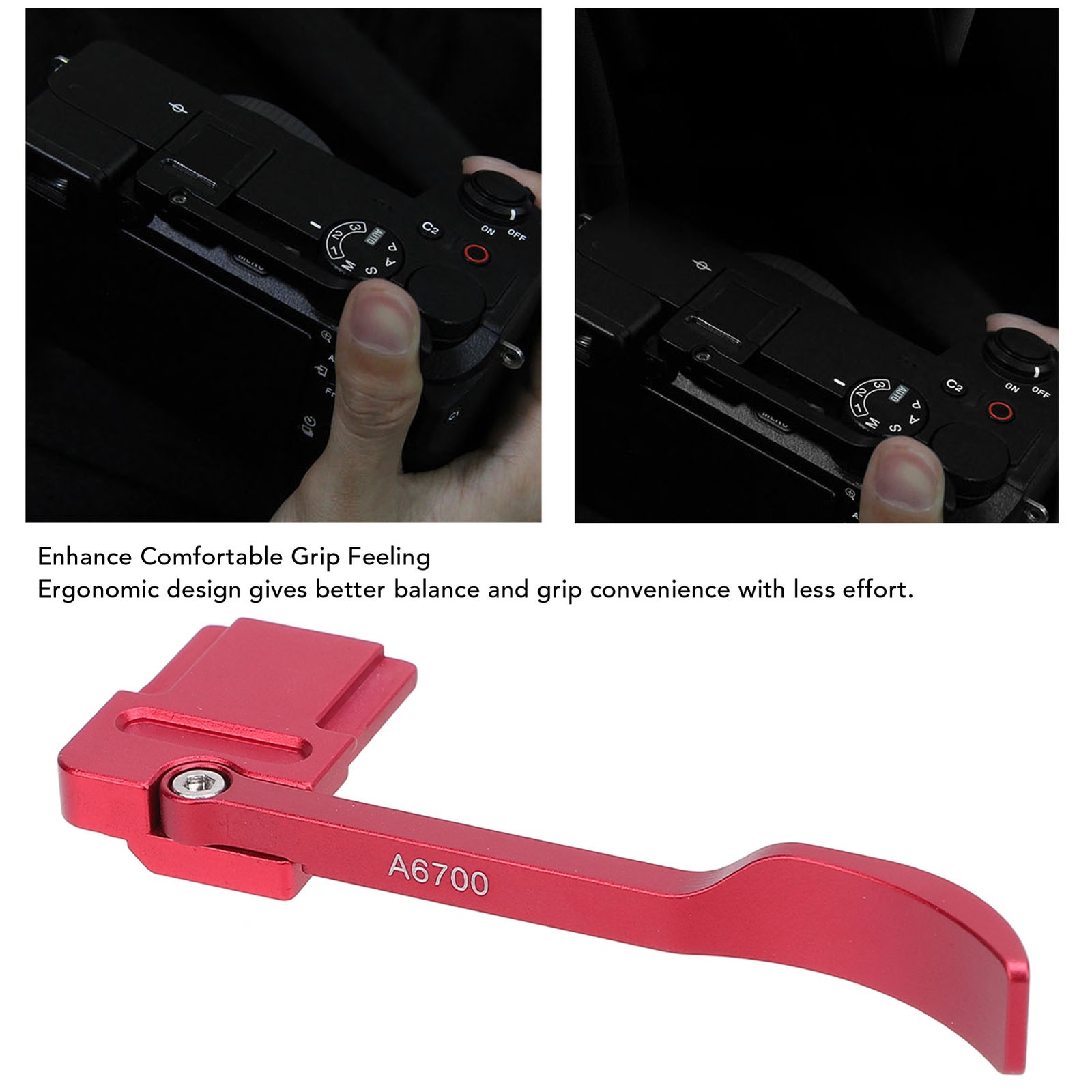 Camera Thumb Handle Ergonomic Foldable Support For A6700 Aluminum Trending