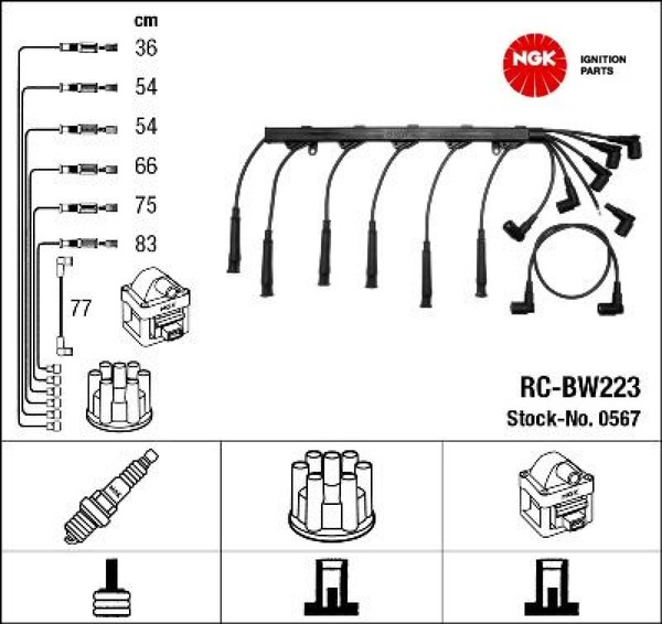 NGK 0567 ZüNdleitungssatz ZüNdkabelsatz ZüNdkabel FüR BMW-image