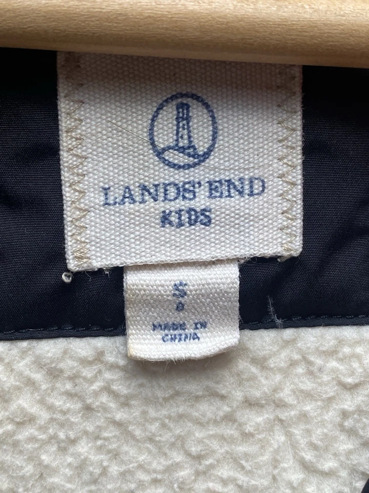 Lands End Expedition Down Parka Sherpa Lined Black Red Accents Small 8 Warm - Image 2 of 4