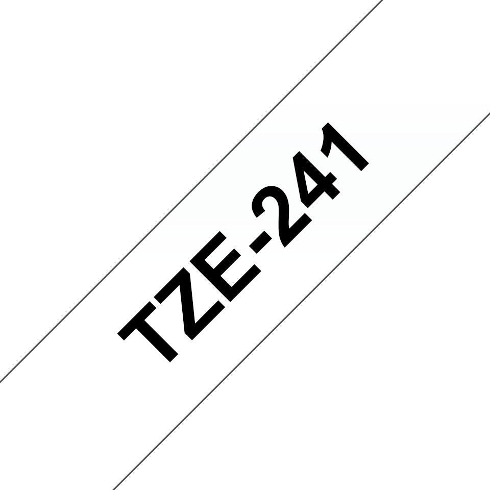 Brother TZE-241 Tape Black on White 18mm