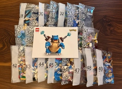 LEGO Pokémon Blastoise Set 75321 Complete W/ Numbered Bags & Manual New Ready!