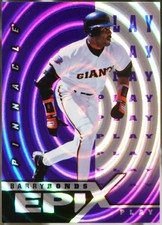 1998 Pinnacle #E22 Barry Bonds Epix Purple Baseball EX