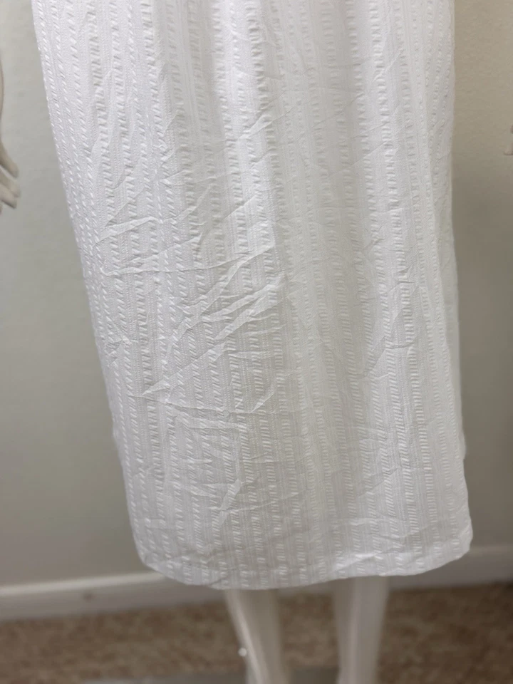 JCPenney ночная рубашка винтажный 70-х цветочный кружева чистый скольжения белый нейлон женский размер - Изображение 4 из 4