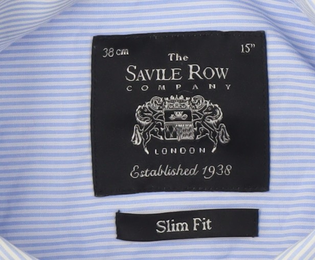 FILA Camicia uomo The Savile Row a righe blu 15 vestibilità slim